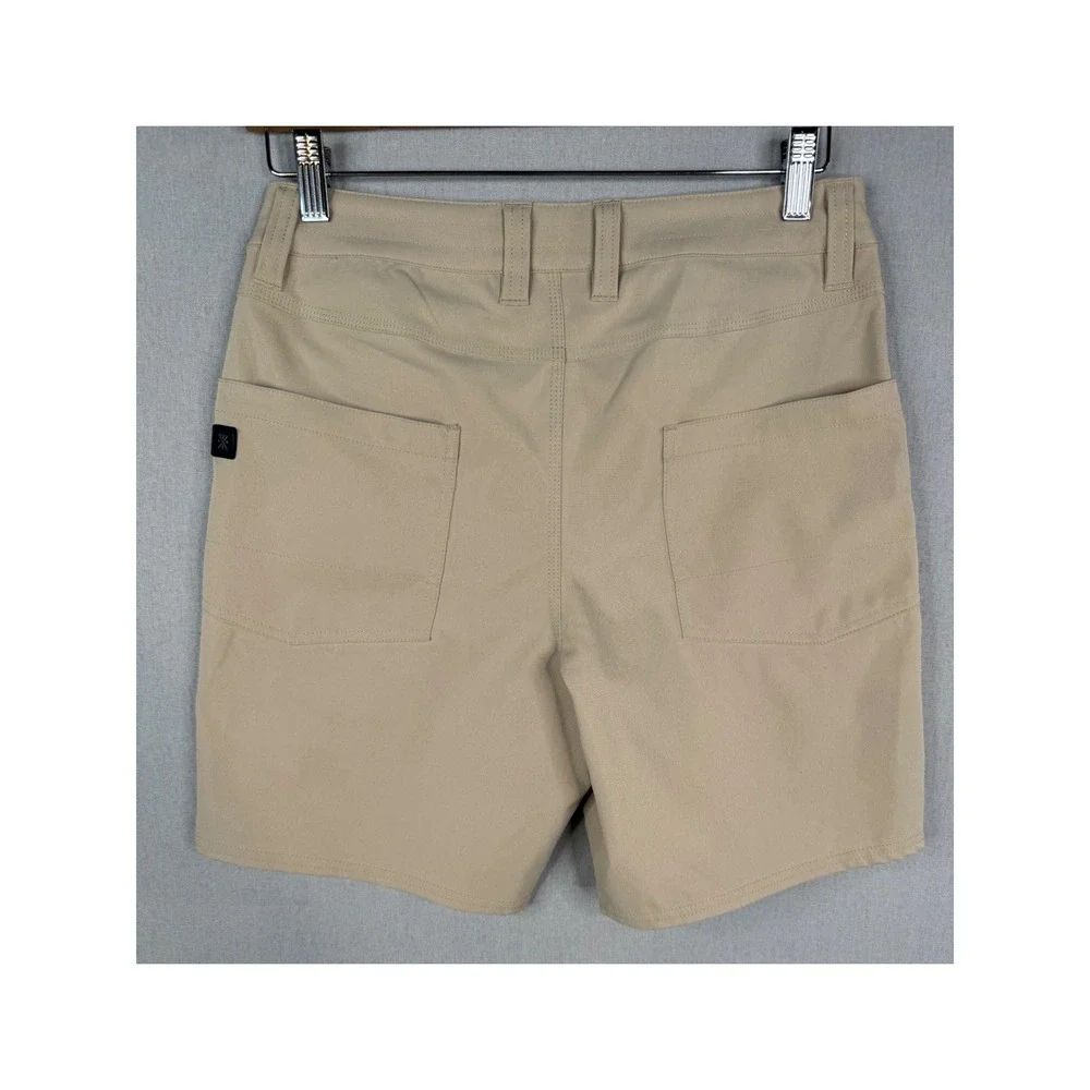 Roark Long Road Shorts Mens 28 Tan Hiking Adventure Outdoor Utility Gorpcore